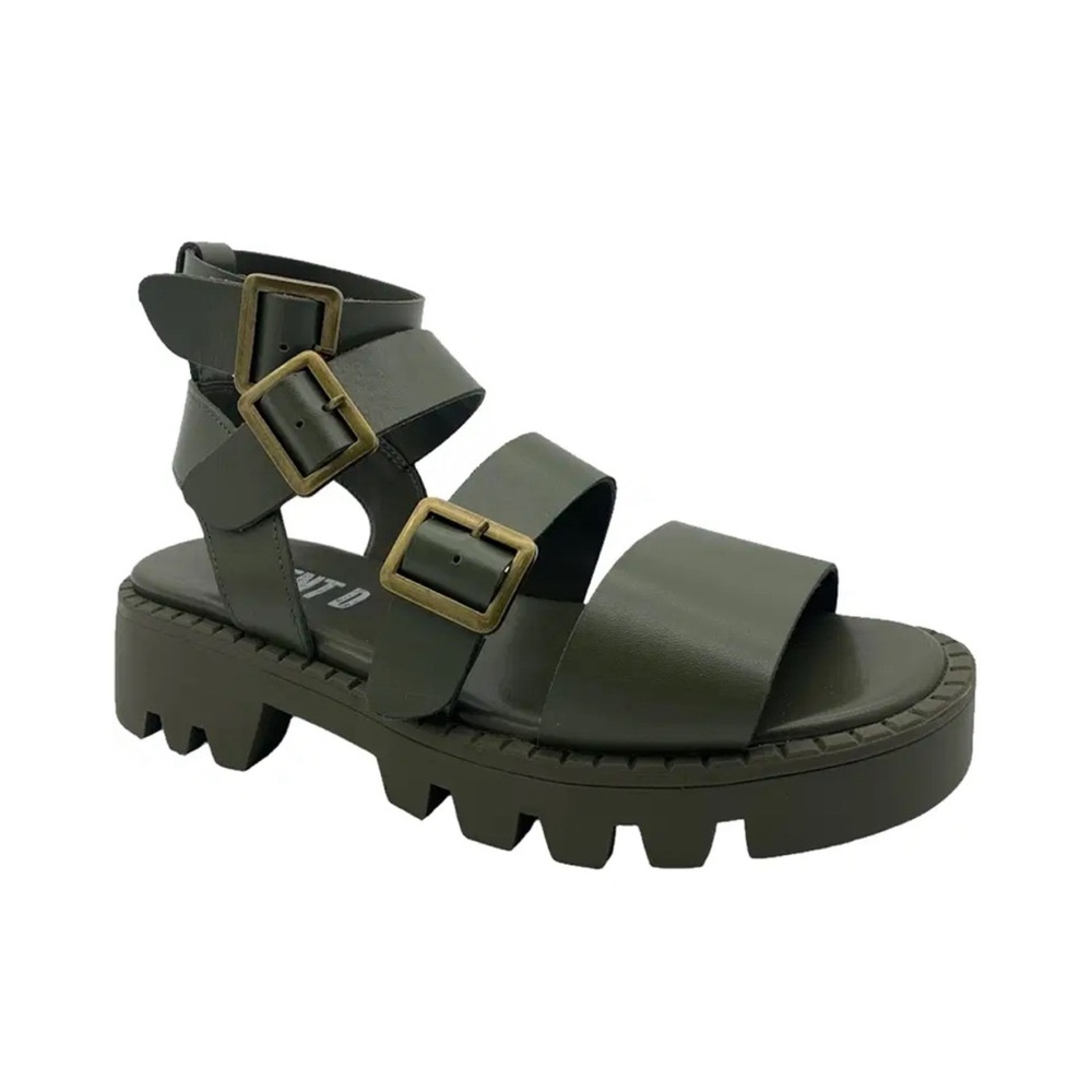 Olive green gladiator sandals